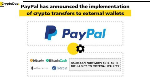 پی پال PayPal از اجرای انتقال ارز دیجیتال به کیف پول های خارجی خبر داده است