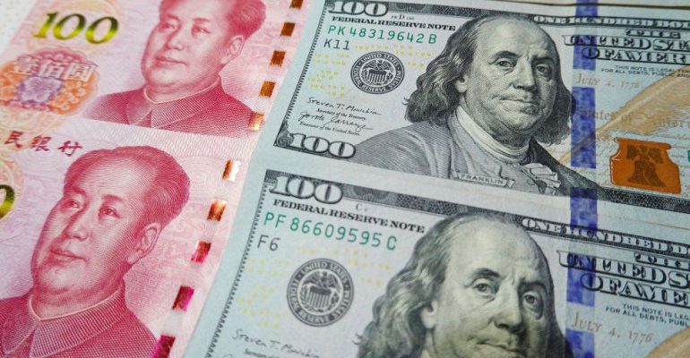 یوان yuan چین در برابر دلار آمریکا به پایین ترین حد خود رسید